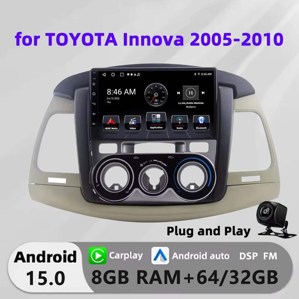 Honxun ESSGOO ASTRAL JIUYIN Kenwood astral 8GB + 64 Android หัวสําหรับ TOYOTA Innova 2005-2010 เครื่