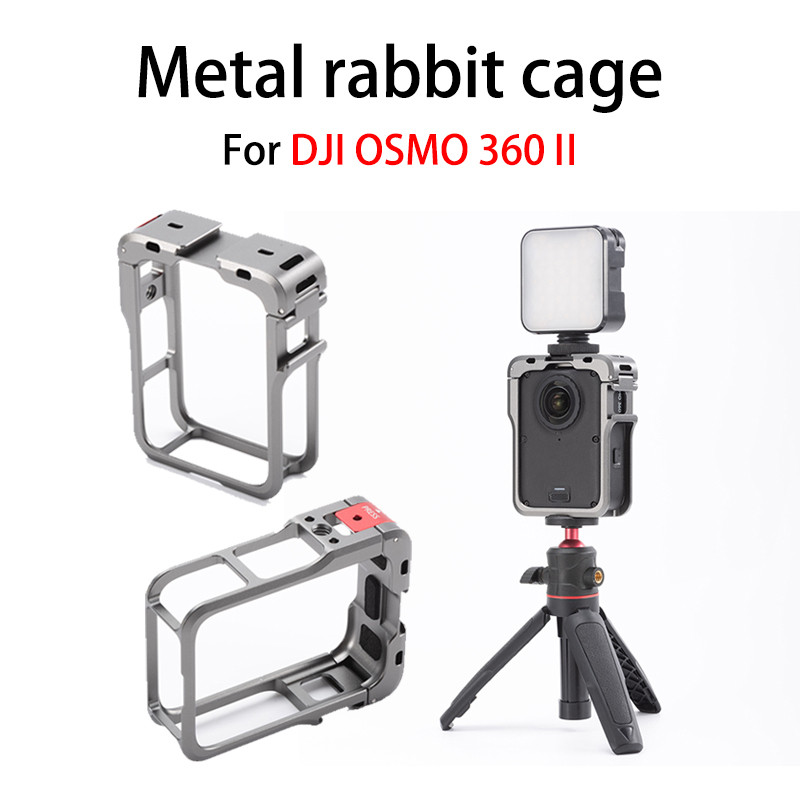 สําหรับ DJI OSMO 360 II 2nd/OSMO 360 รุ่นกรงกระต่ายโลหะกล้องกีฬาแบบพาโนรามาอุปกรณ์เสริมกรอบป้องกัน