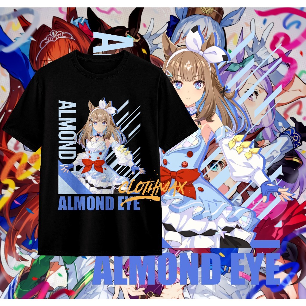 Burtเสื้อยืดผู้ใหญ่ Uma Musume Tshirt Almond Eye Pretty Derby เกม Premium Haru Urara Unisex