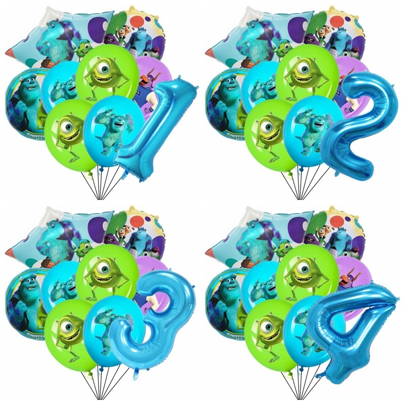 9pcs Monsters UniversityBalloon วันเกิด PartySupplies Monsters ตกแต่ง Baby Showerยินดีต้อนรับBallon 