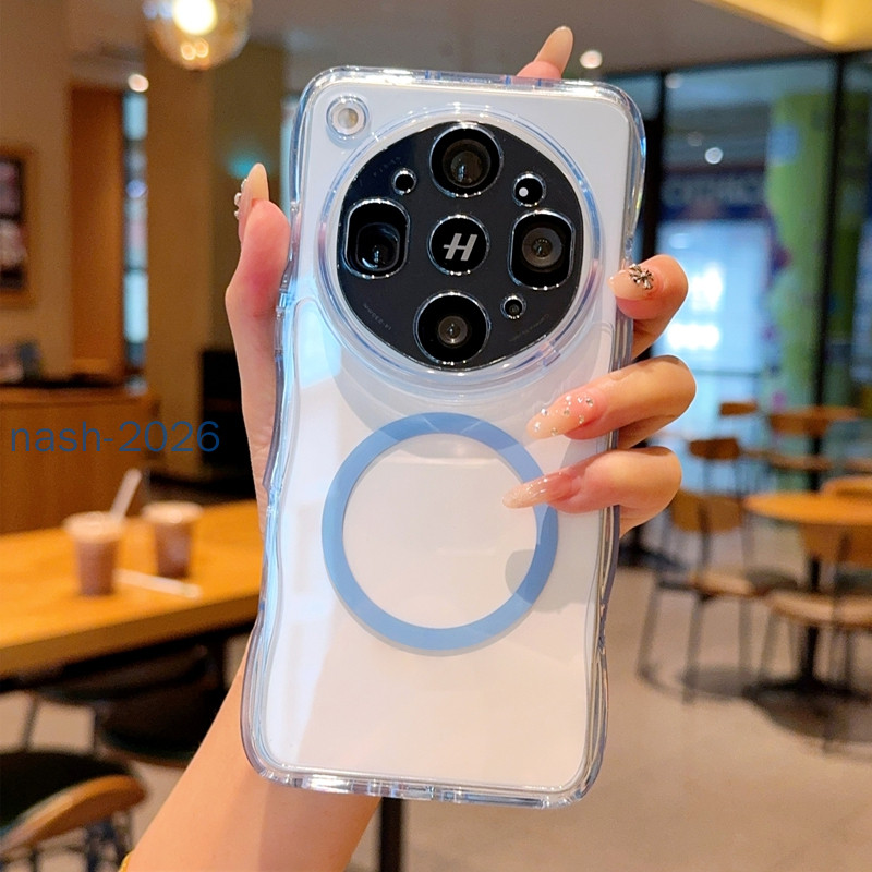 ปลอกสําหรับ Oppo Find X9 Ultra FindX9 Ultra Find X9Ultra การปรับแต่งเคสโทรศัพท์กันกระแทกเป็นมิตรกับผิวโปร่งใสแหวนพนักพิงดูดแม่เหล็กฝาหลัง