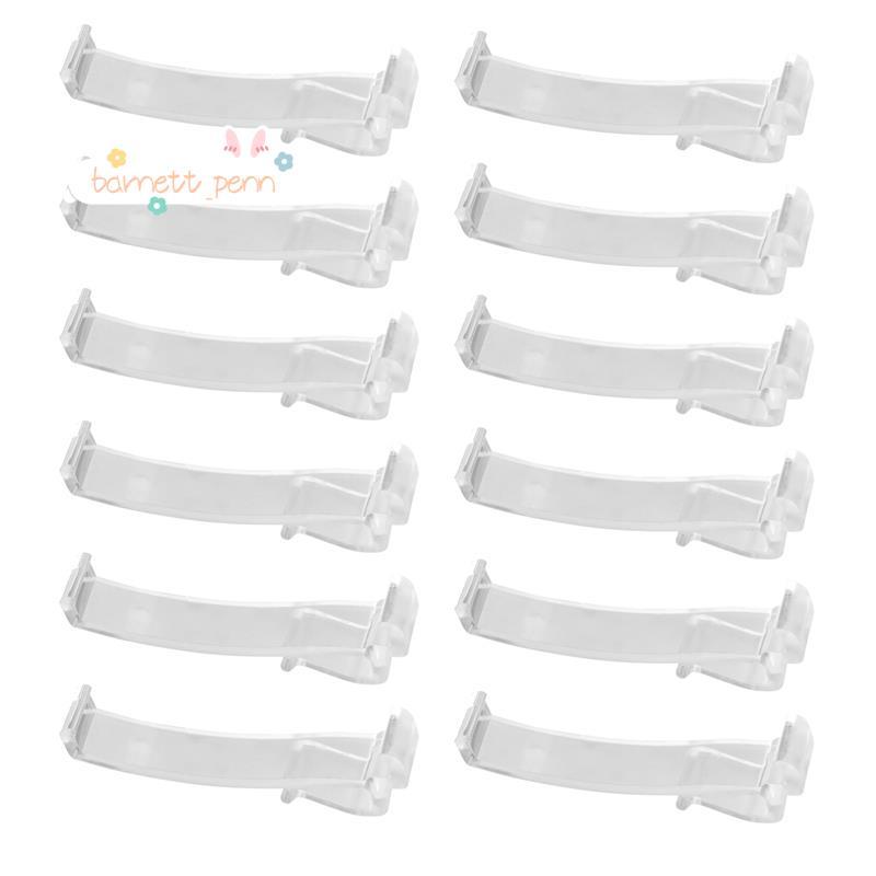 2.5 นิ้ว Valance คลิปหน้าต่างคลิปตาบอดพลาสติกใส Valance Retainer Holder ซ่อน Valance Clip(12 ชิ้น)