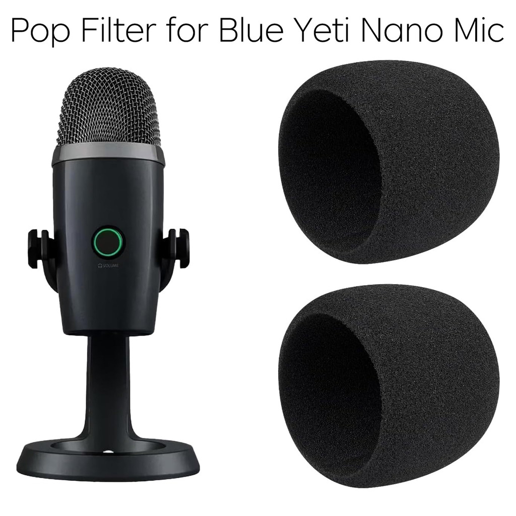 Pop Filter สําหรับ Blue Yeti Nano Mic (ไม่ Fit Yeti/Yeti Pro), กระจกสําหรับ Logitech สําหรับ Creator