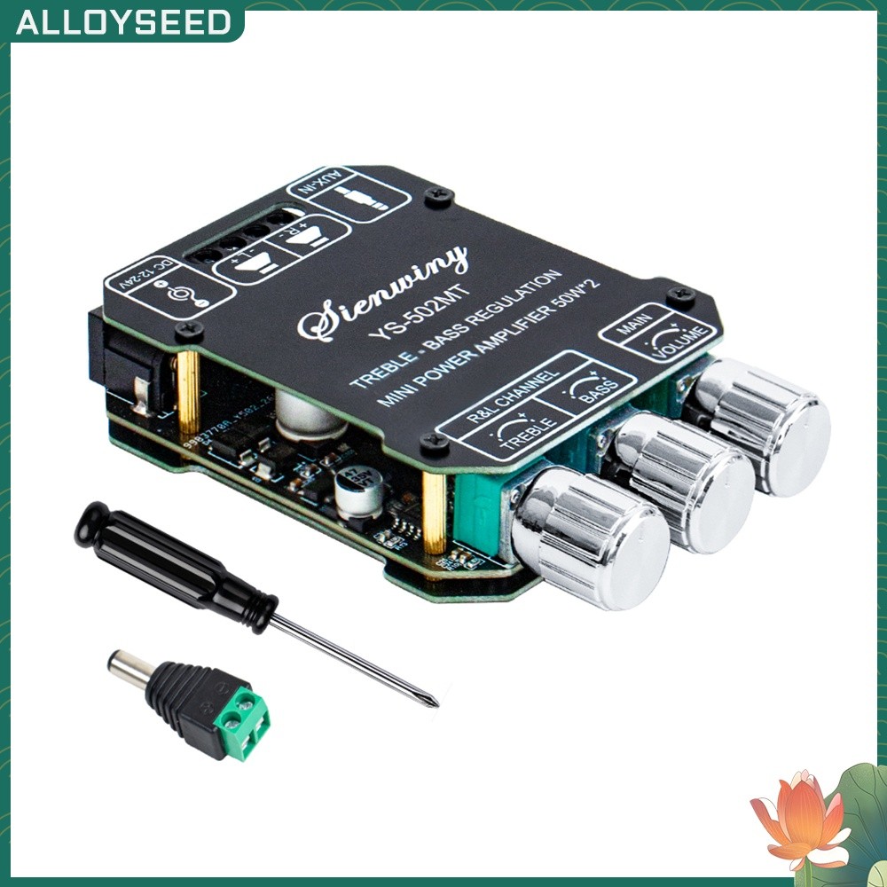 ⚡พร combedมสเดิมเดิม⚡ YS-502MT สเตอริโอโมดูล Amp BT/AUX อินพุต 50W + 50W HiFi DIY ลําโพง Power Amp ส