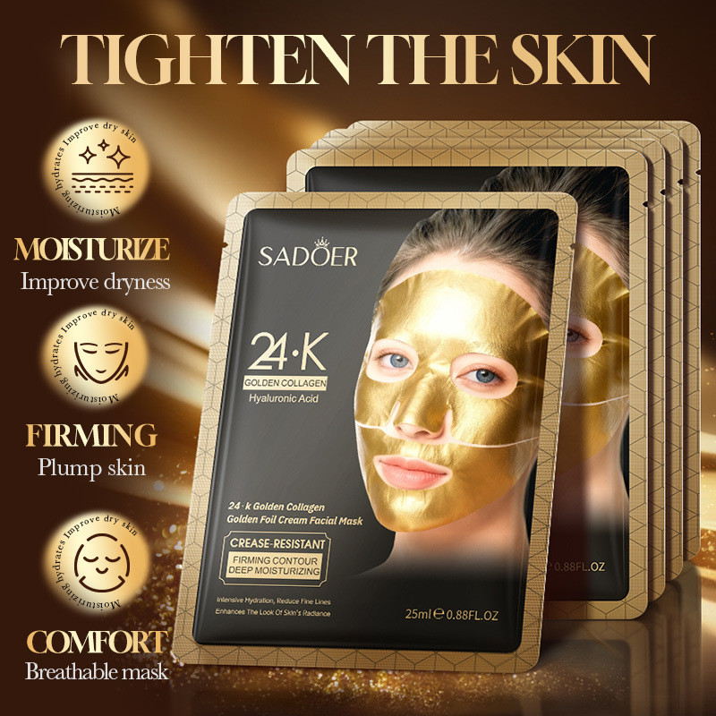 English SADOER24 · K Gold Collagen Gold Foil Cream Mask 25ml Mask O2VI