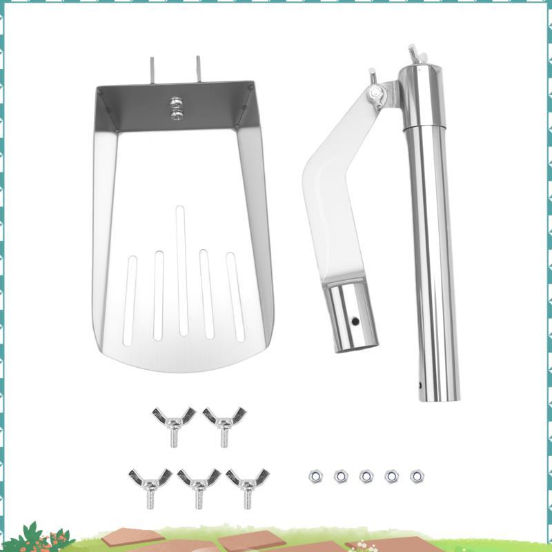 Uejfrdkuwg อลูมิเนียม Gutter Scoop Leaf ทําความสะอาดช้อนแบบพกพาหลังคา Gutter เครื่องมือ Gutter ทําคว