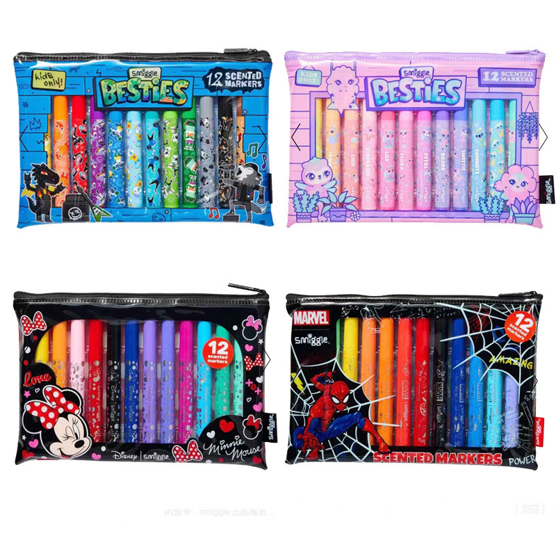 12 นักเรียน Australian Drawing ปากกาสีน้ํา smiggle Set Children 7UL9