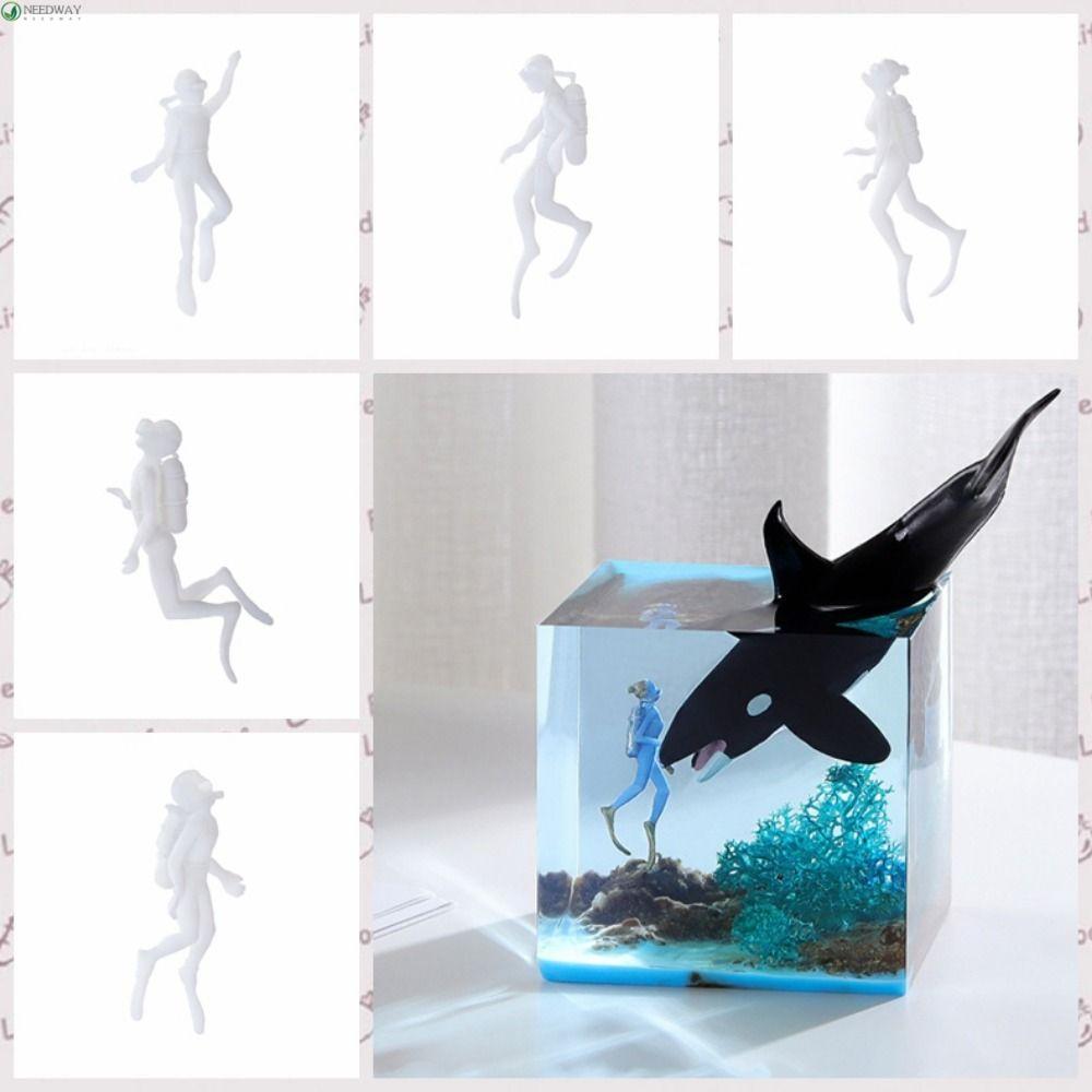 NEEDWAY Diver ตัวเลขการกระทํา, 3D พลาสติก Micro Landscape Diver รุ่น, Diver Filled รุ่น Unpainted ตก