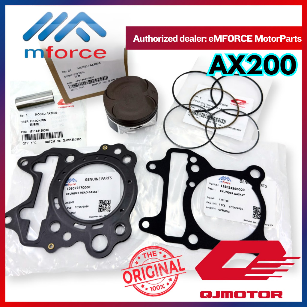 QJ MOTOR AX200 AX200S AX 200 PISTON RING PIN HEAD BLOCK GASKET QJ MOTOR