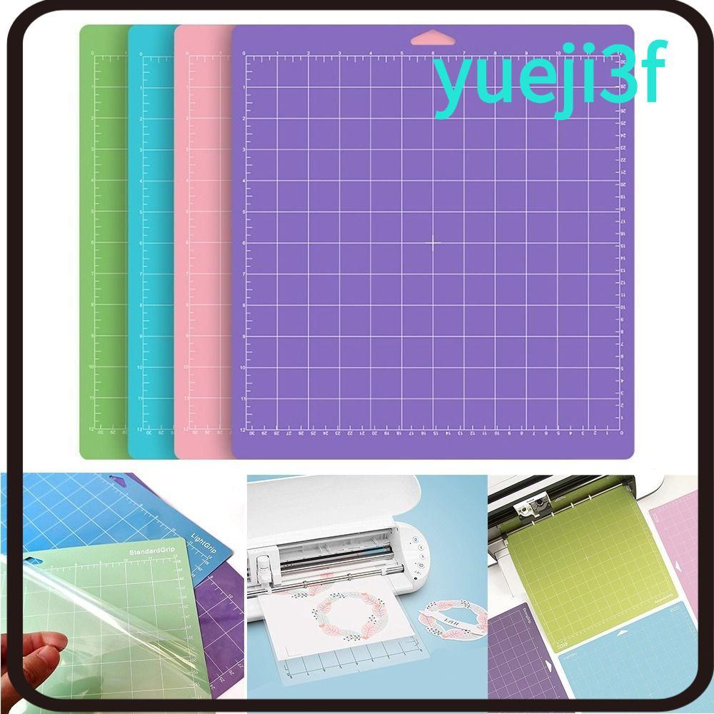 YUEJI แผ่นรองตัด, แผ่นรองตัดกาว PVC, ด้ามจับแข็งแรงกันลื่นหนาการ์ด Cricut Mat สําหรับงานฝีมือเย็บผ้า