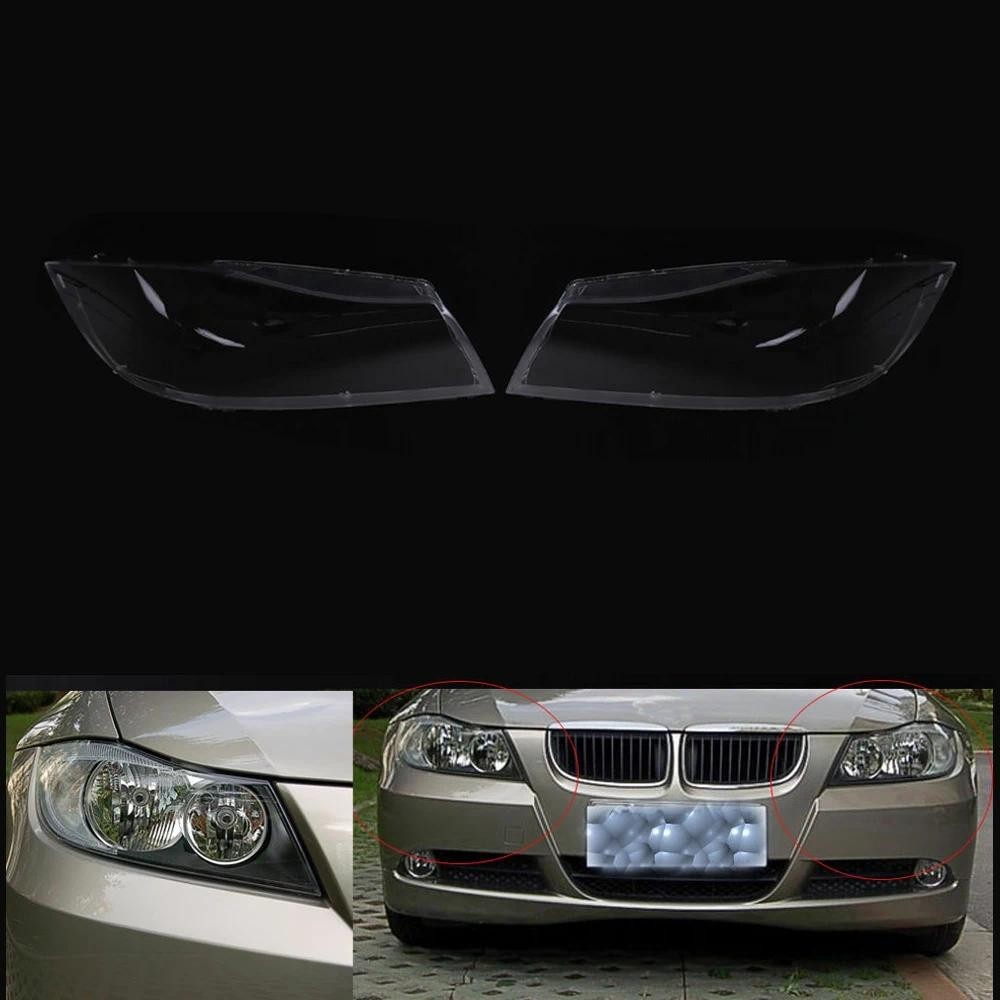 ฝาครอบเลนส์โคมไฟไฟหน้ารถยนต์ คู่สําหรับ BMW E90 2004-2007 เฉพาะสําหรับไฟหน้าแบบฮาโลเจนอะไหล่รถยนต์ ข