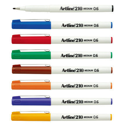 Flag ยี่ห้อ-Artline Artline ปากกาเขียน 0.6 มม. ปากกาเขียนปากกาน้ําตามปากกาเจล EK-210