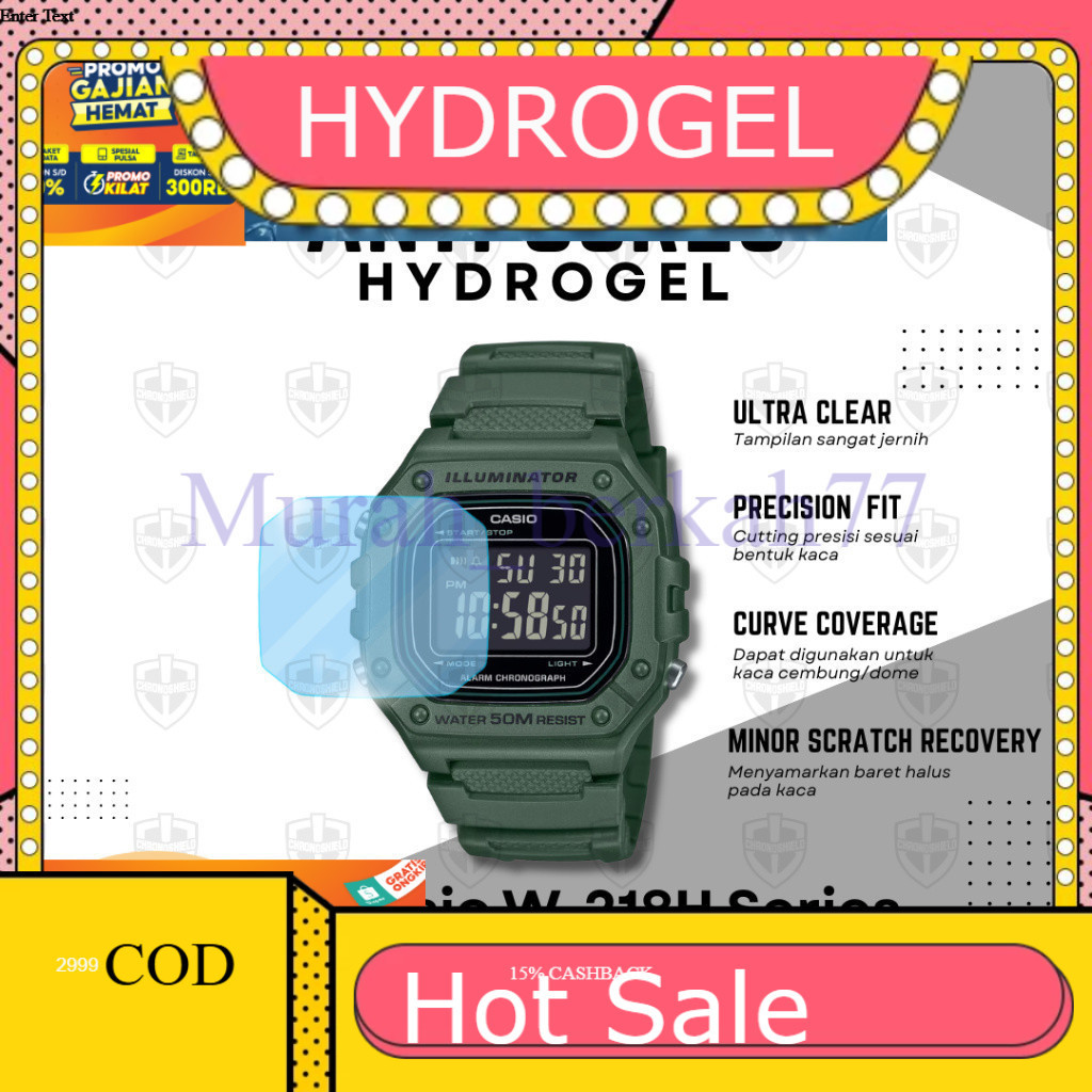 HYDROGEL ไฮโดรเจลป้องกันรอยขีดข่วนสําหรับ Casio W218H W-218H W 218