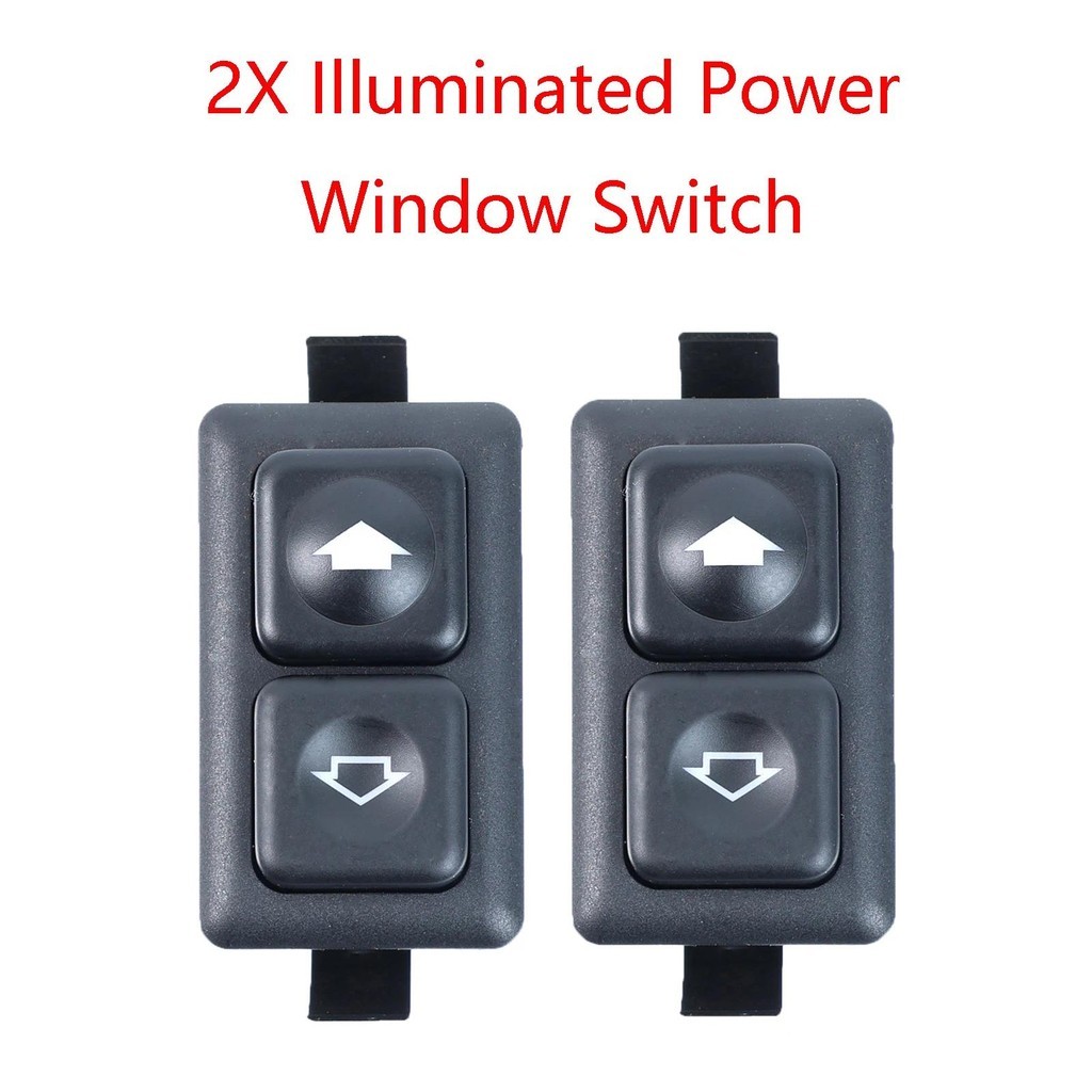 2 ชิ้นสําหรับ BMW E23 E24 E28 E30 323i 324d 520i 6.35 CSi 628 CSi 5Pin Illuminated Power Window สวิท