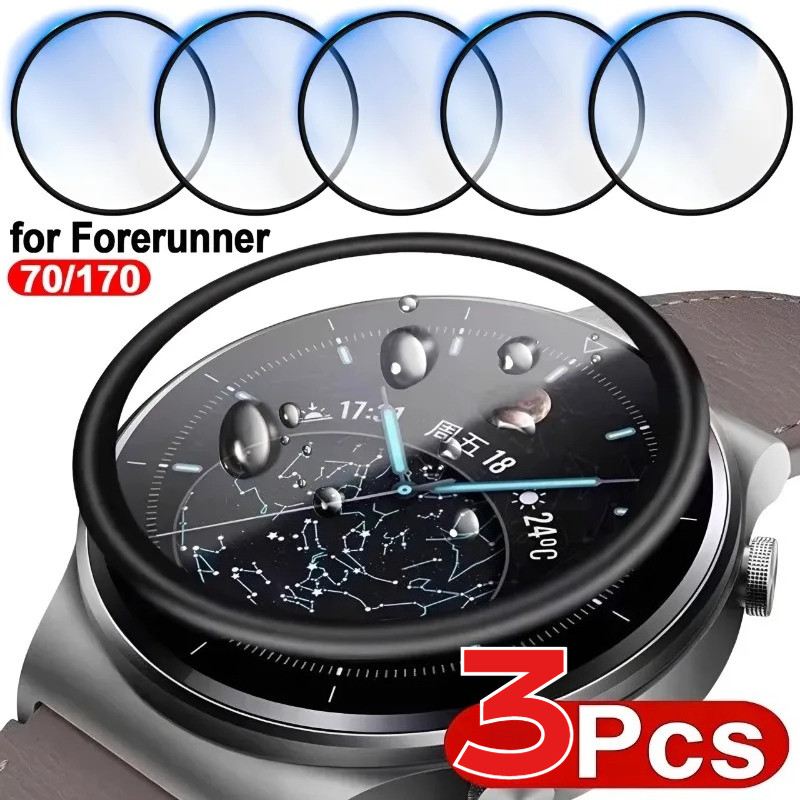 1-3Pcs Oil-Proof HD ฟิล์มกระจกสําหรับ Garmin Forerunner 970 965 170 955 945 570 265S 255M 255 245M 2