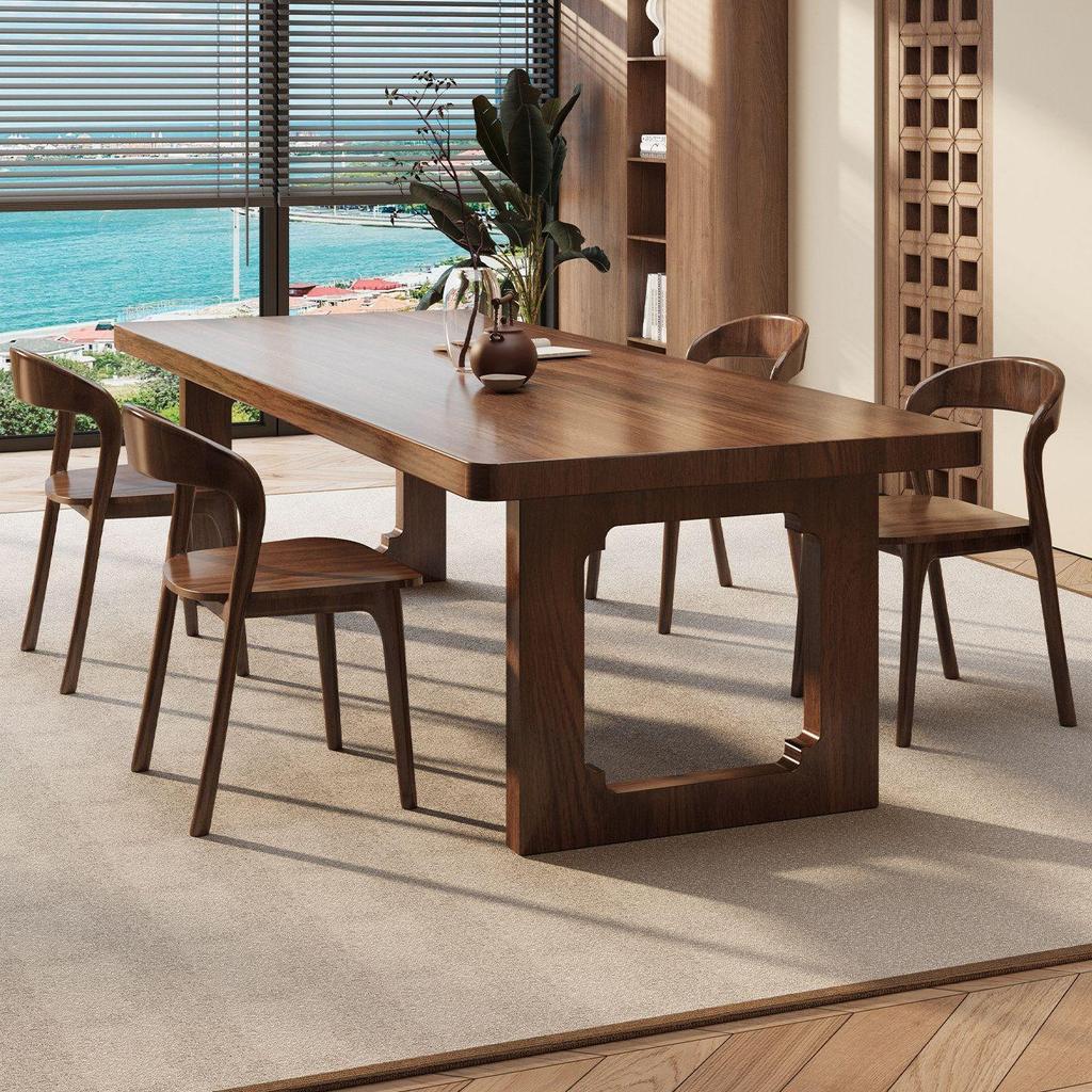 Solid wood desk set, living room workbench, tea table, reception table
