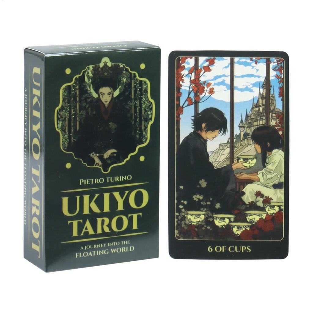 Ukiyo Tarot Spirit Meanings Telling Tool Fortune Reading Guide เริ่มต้น Tarot Deck สําหรับงานปาร์ตี้