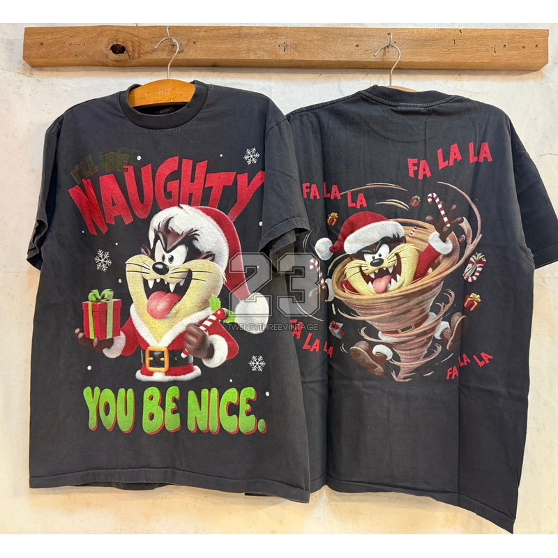 [ 23 ] TAZ-MANIA The Bad Santa เสื้อวินเทจ เสื้อการ์ตูน  vintage shirt