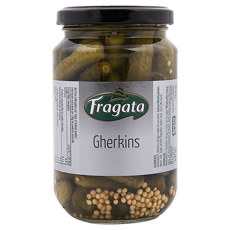 ฟรากาต้าแตงดองเกอร์กิ้น 345กรัม Fragata Pickles 345g. [หมายเลขบาร์โค้ด 8410134300303 ]