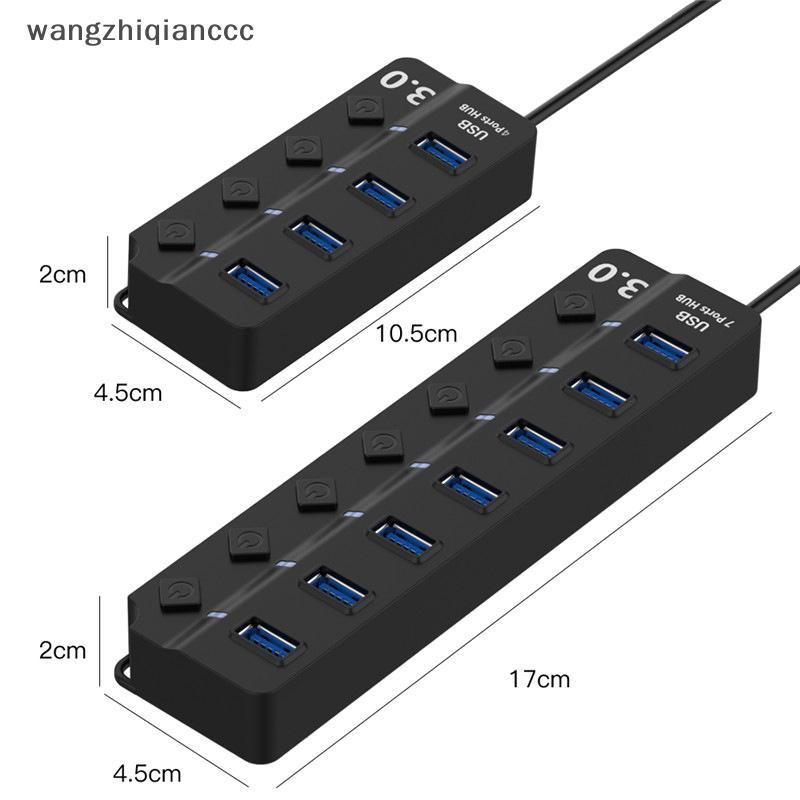 Hot USB HUB 3.0 USB 2.0 Hub Multi USB Expander Splitter ความเร็วสูง 4 / 7 พอร์ตเปิด/ปิดสวิทช์ Multi แล็ปท็อป PC HUB USB 3.0 Hub สําหรับอุปกรณ์เสริมคอมพิวเตอร์ PC