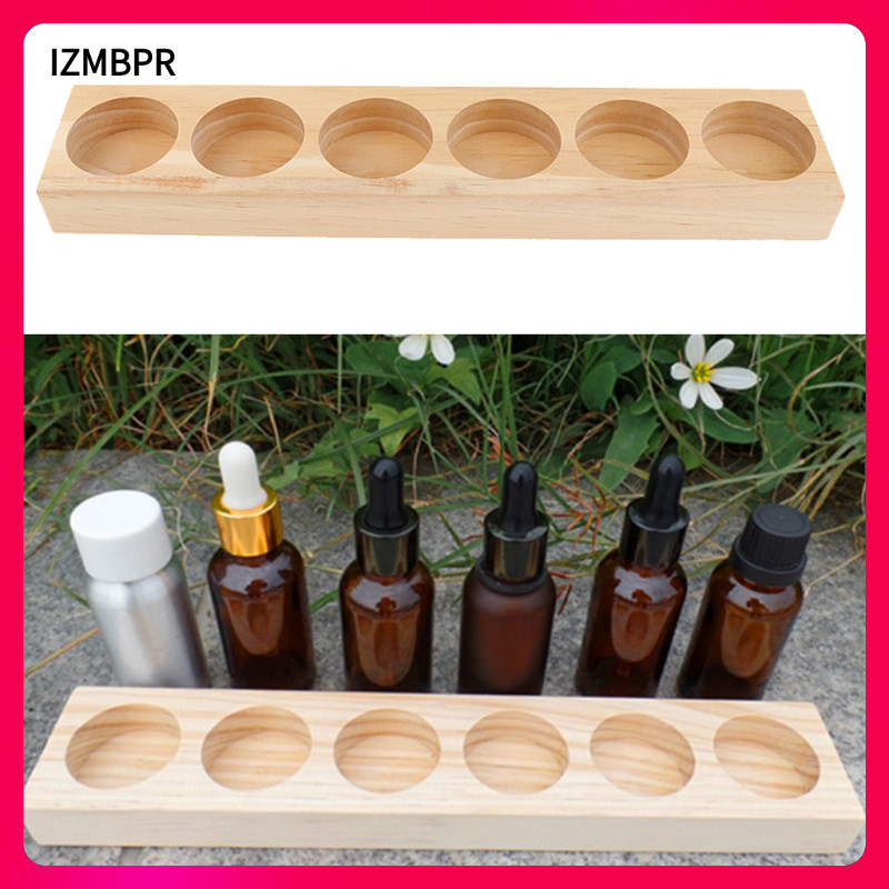 [Kokiya] Pine Wood Essential Oil น้ําหอม Displaying Rack Organizer 6 ช่อง 30ml ขวด Stand Holders 25.