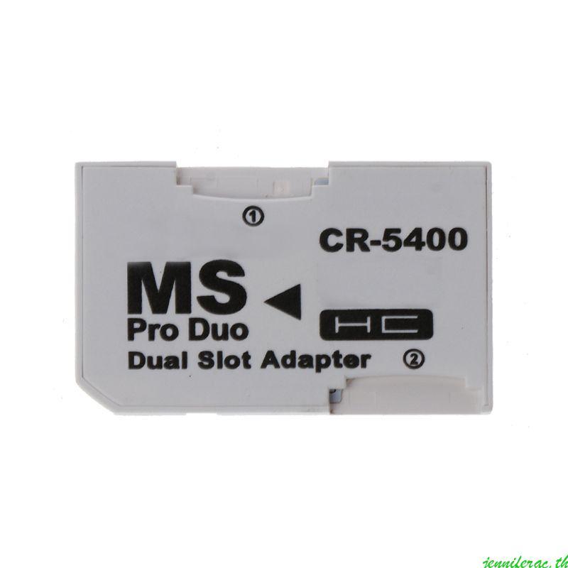 Jenniferac TF to Memory Stick MS สําหรับ Duo สําหรับ 1000 2000 3000 การ์ด Dual 2 Slot อะแดปเตอร์แปลง