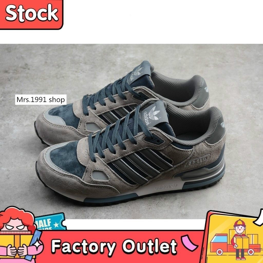 รองเท้า Adidas ZX -750 สีเทาหมาป่าและน้ําเงิน d6522