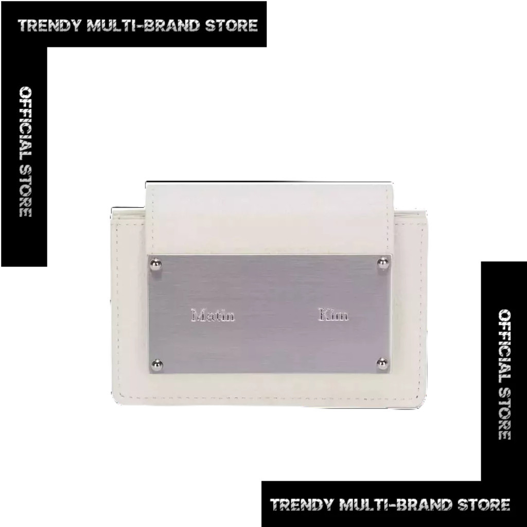【Matin Kim】 ACCORDION WALLET-BLACK/PINK/SILVER กระเป๋าเกาหลี