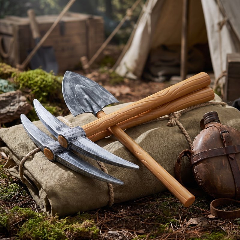 1 ชุดโฟม Pickaxe ของเล่นฮาโลวีน Dwarf คอสเพลย์ Pickaxe Spade คอสเพลย์ Gnome อุปกรณ์เสริมโฟม Pickaxe 