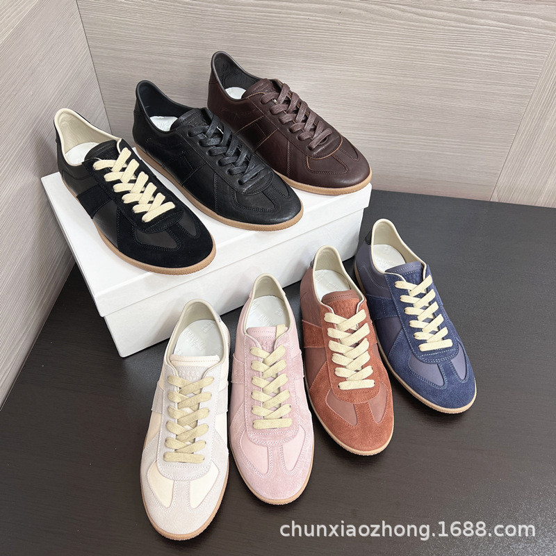 KXHQ MM-6 26New Summer Couple's German Training Shoes, Retro Comfortable Sheepskin Casual Sports Sho