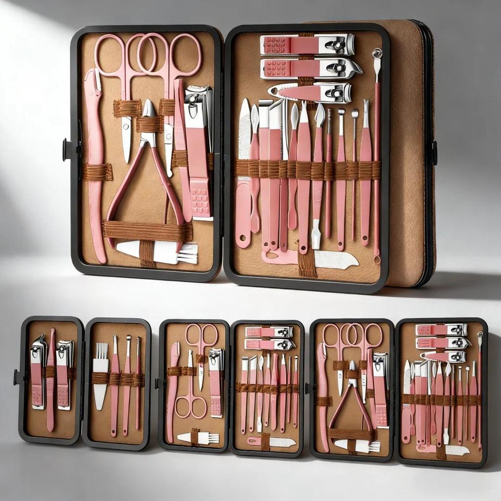 Nail clipper set 7/16/24 pieces stainless steel nail clippers, pedicures, nail art, toe clippers, na