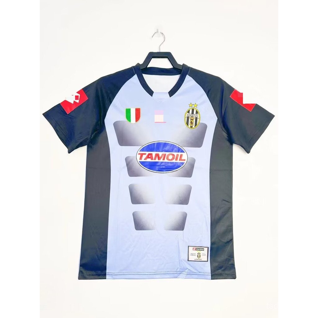 Retro Juventus 2002-03 Game Season Footballผู้รักษาประตูเสื้อยืดแขนสั้นSSS+VJ7E