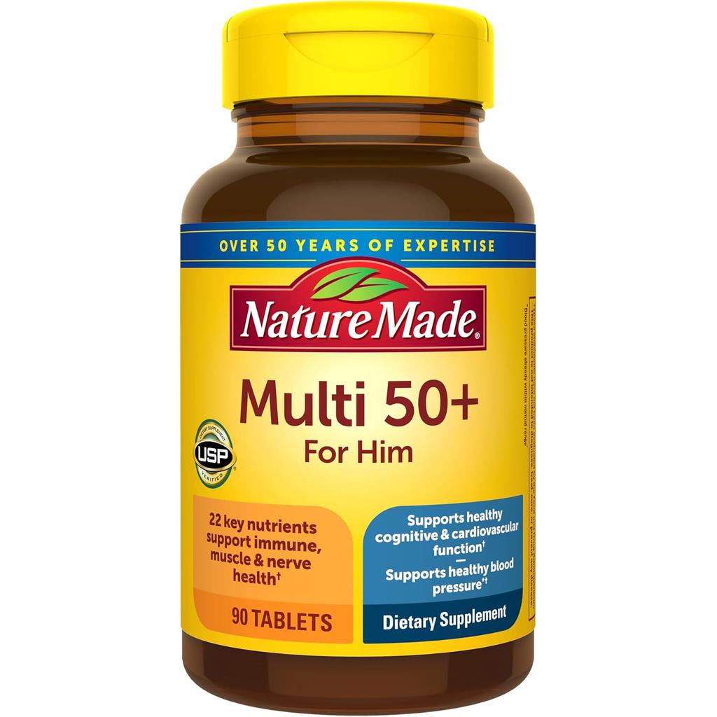 NatureMade Over 50 Years Old Men Multivitamins, Men Multivitamins, 90 เม็ด