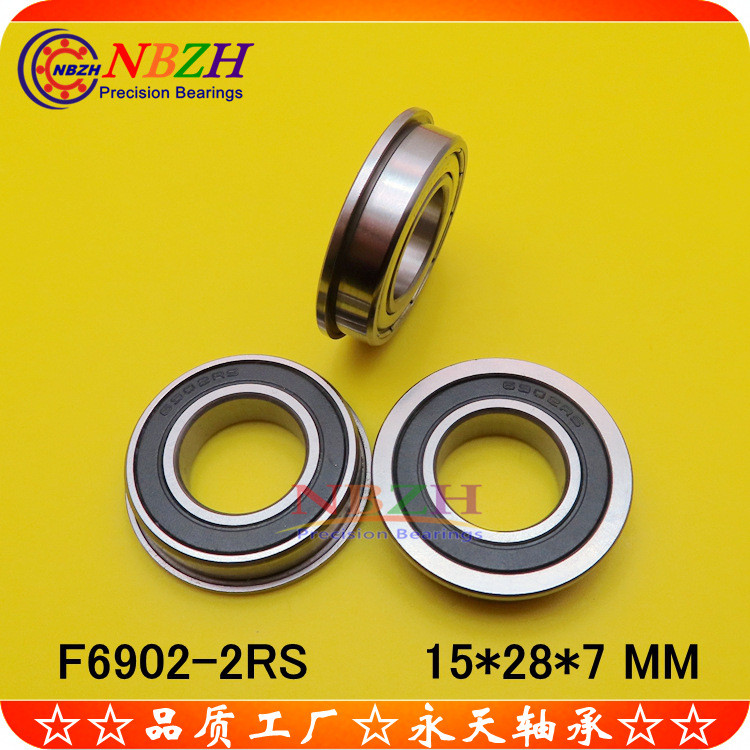 แบริ่งถ้วยหน้าแปลน F6902ZZ F6902RS F6902-2RS 15 * 28 * 7 MM OR9I