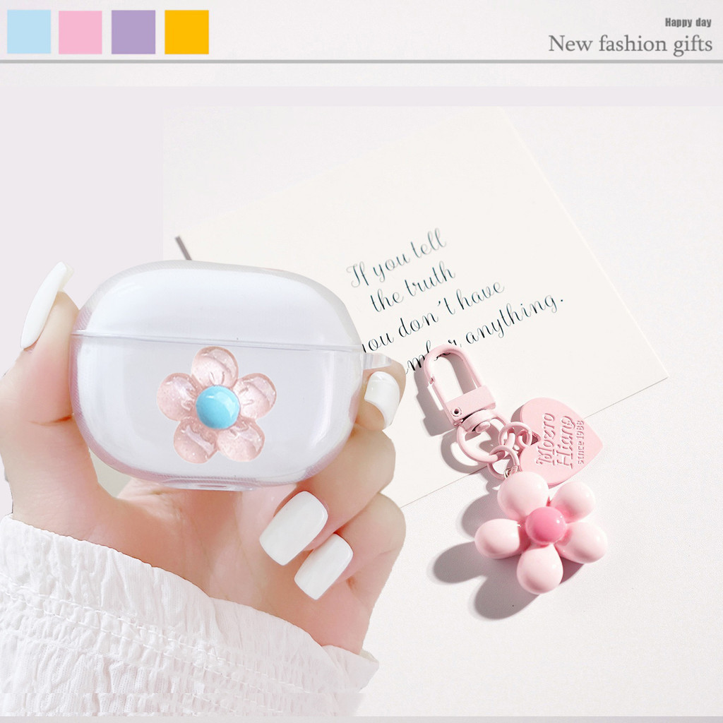 Ins ดอกไม้แฟชั่นสําหรับ Beats Solo Buds สําหรับ Beats Studio Buds ฝาครอบหูฟังซิลิโคน