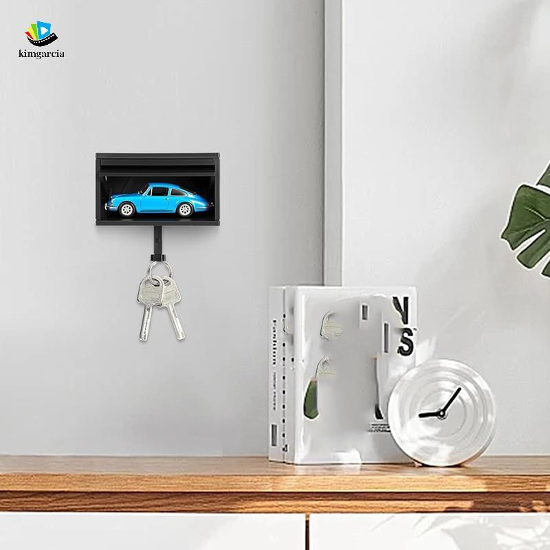 kimgarcia Car for Wall Key Holder, Garage Key Holder for Car, Small Toy Car Garage Key Holders with 