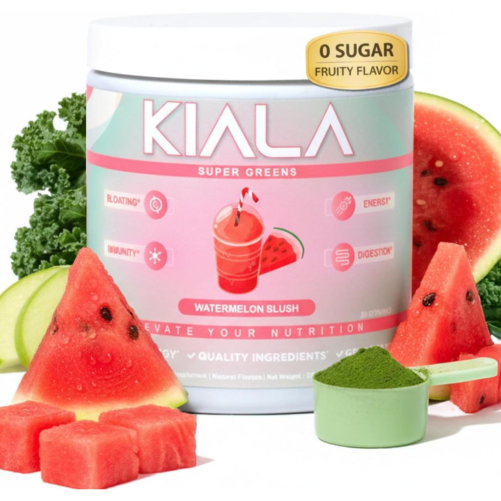 KialaNutritionSuperGreens,OrganicGreensPowderwithSpirulina&ChlorellaforDigestion,GutHealth,Immunity,