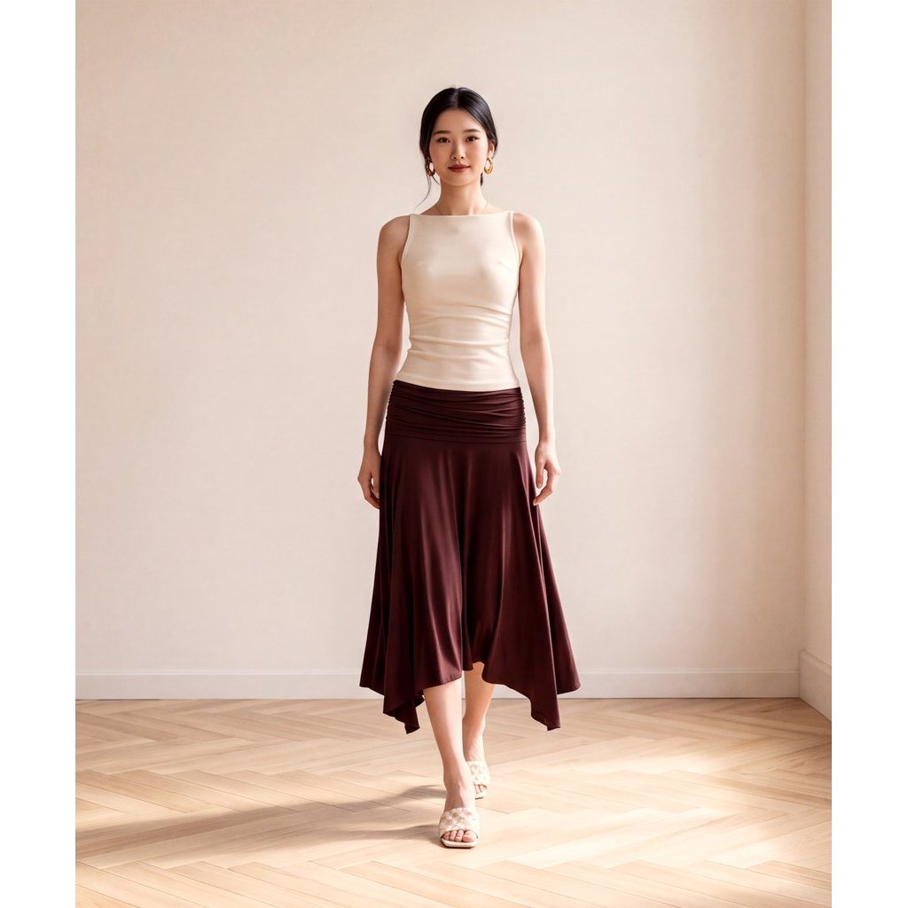 HV Cassidy Ruched Top - ครีม