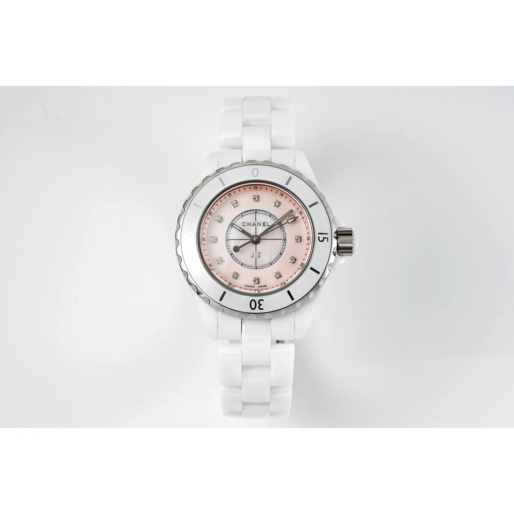 นาฬิกา Chanel สีชมพู J12 Series 33 นาฬิกา