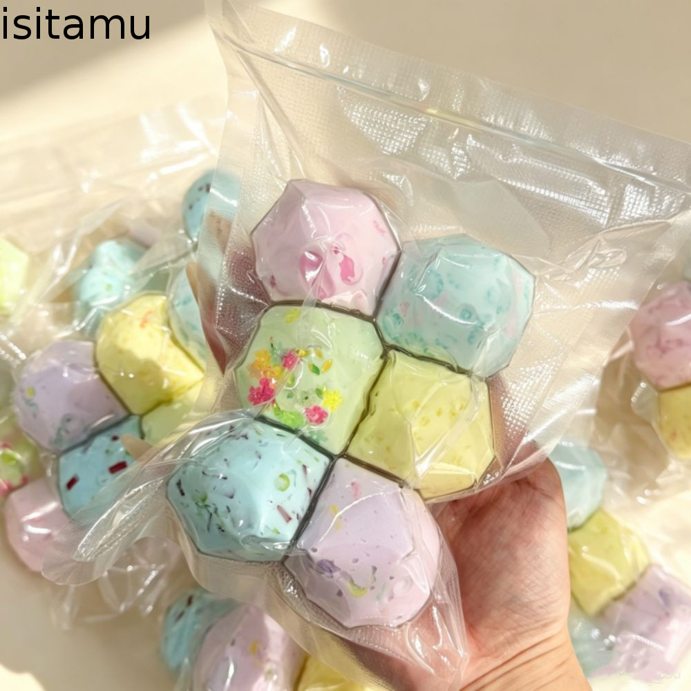 ISITAFT Crunchy Squeeze, Hand Relax Shapable Crispy Ball, Creative Pinch Non-rebound Cute Blocks Fil