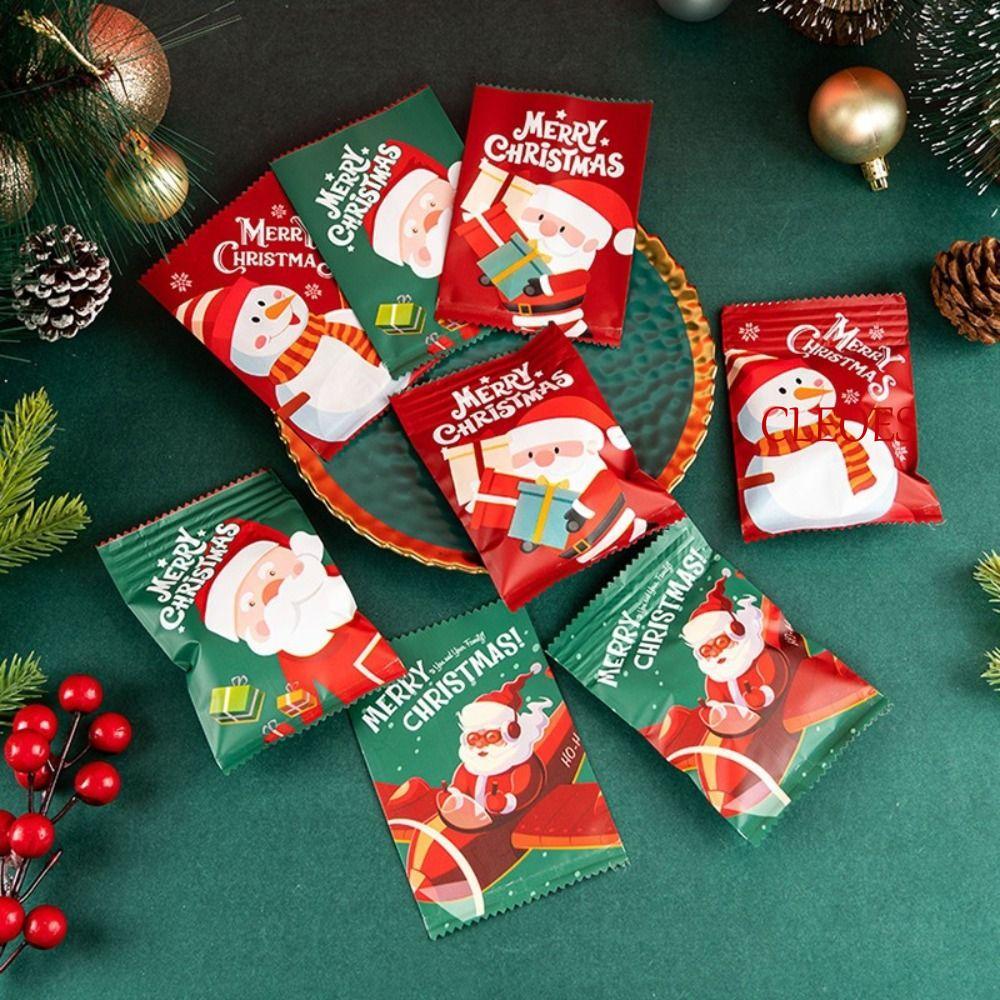 CLEOES Cookie Hot Seal Bags Shop 100 ชิ้น Handmade Chocolate Nougat Biscuit ของขวัญปีใหม่