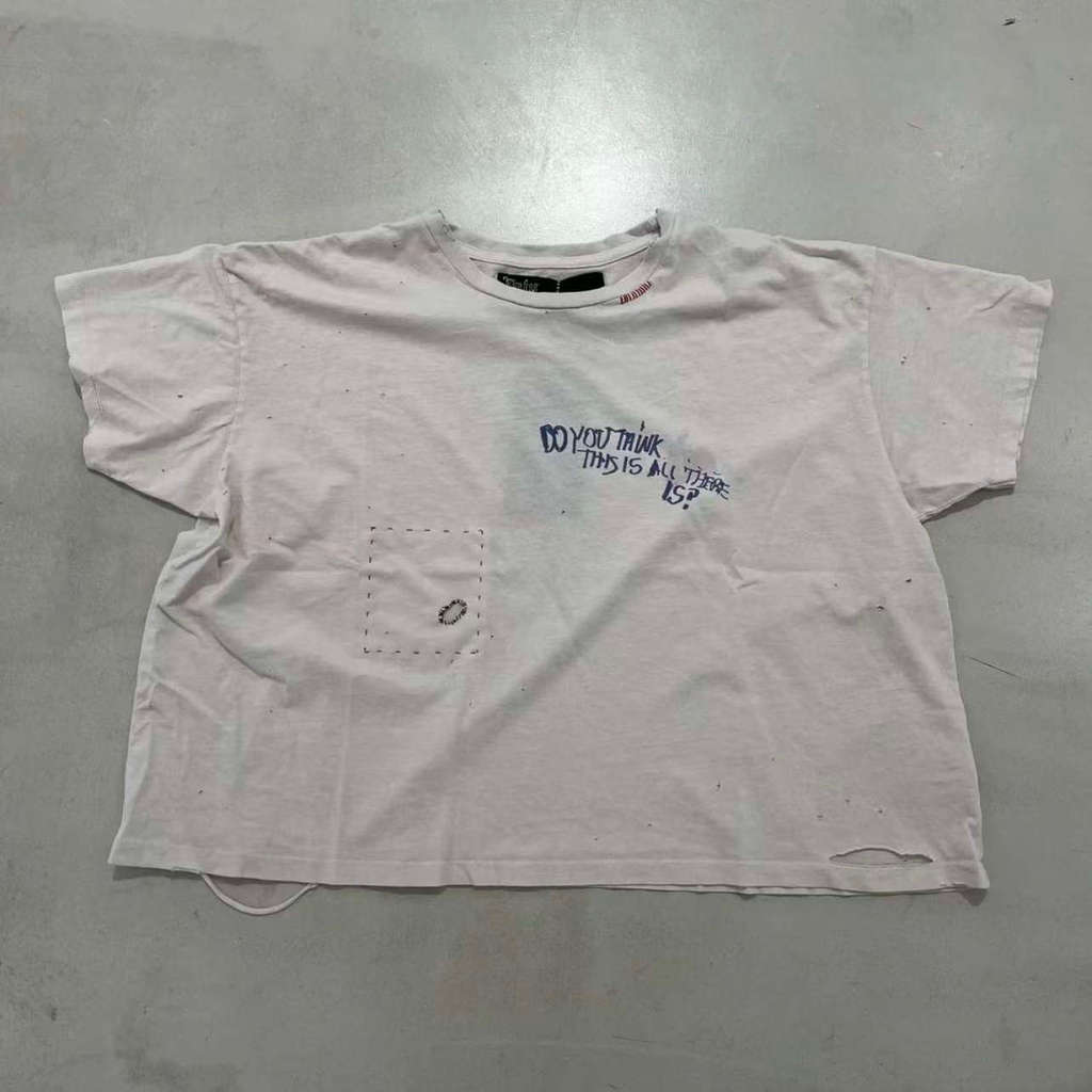 Paly Hollywood Distressed เสื้อยืดแขนสั้น