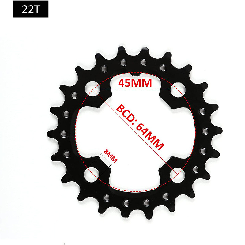 จักรยานเสือภูเขา Crankset Positive Negative Crankset Three Crankset Crankset 22/32/44T ข้อเหวี่ยงสาม