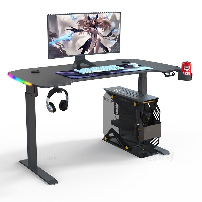 Computer Table Height Adjustable Gaming Standing Desk Home Living Furniture