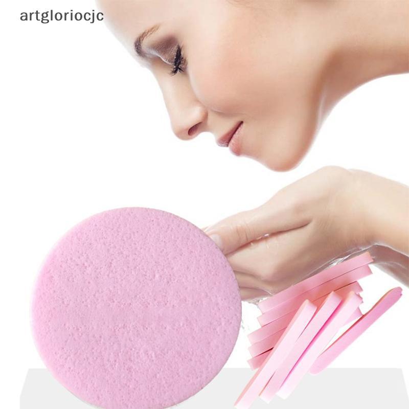 ARR 12pcspressed Face Wash Wash Face Sponge Pad Clean Face Exfoliating ฟองน้ําทิ้งพัฟ TH
