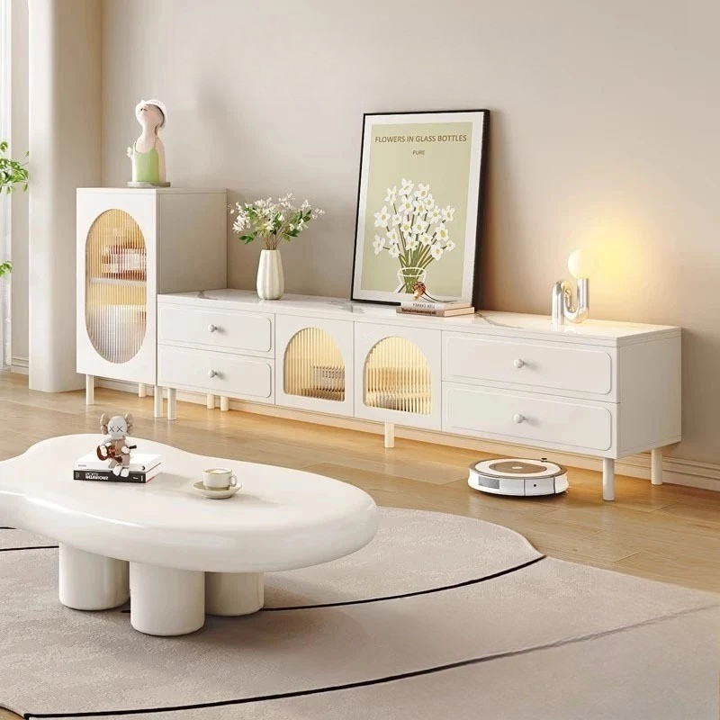 Nordic Solid Wood TV Console Living Room TV Cabinet Tv Media Storage Cabinet Household Floor Cabinet