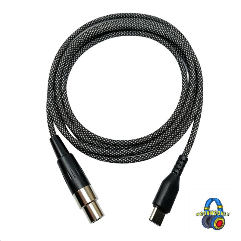 MOON Type C ถึง XLR 3 Pin สายหูฟังสําหรับ Q701 Q702 K702 K712