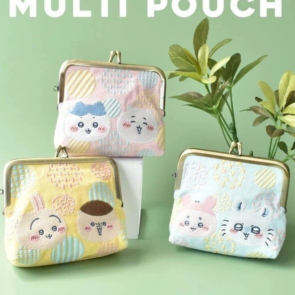 Chikawa chikawa Mouth Gold Bag การ์ตูนน่ารักปักกระเป๋าเครื่องสําอาง Usaki Small Eight Storage Bag#94