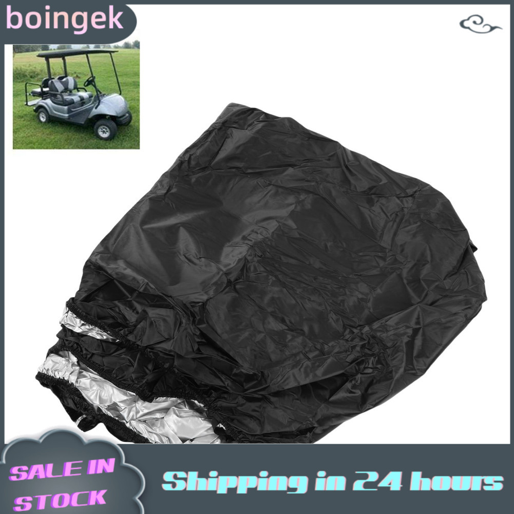 Boingek Boingek banapoy ผ้าคลุมรถกอล์ฟ 4 ผู้โดยสาร 420D Heavy Duty กันฝน Club Car พร้อมกระเป๋าซิปด้า
