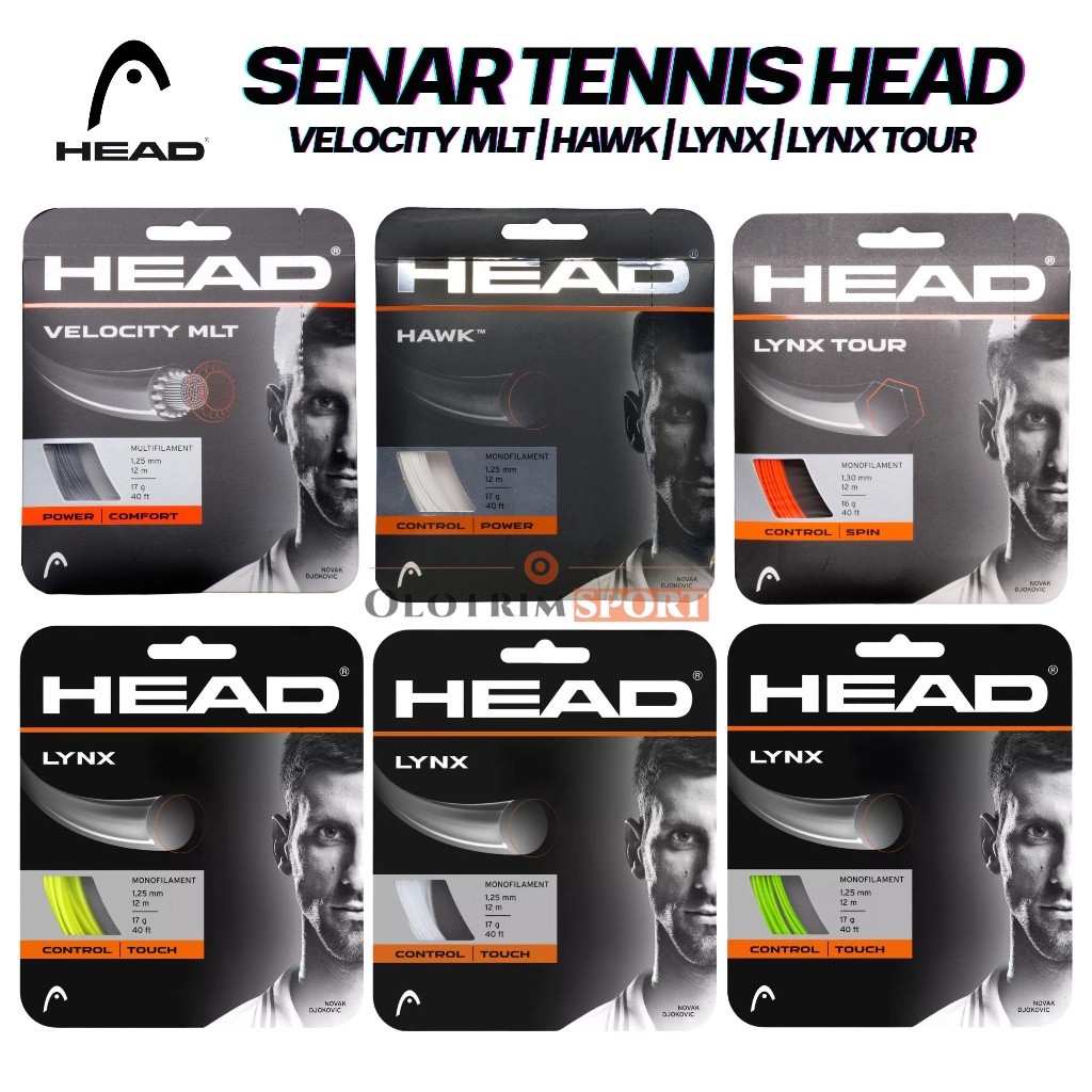 สายเทนนิส HEAD VELOCITY MLT LYNX HAWK LYNX TOUR สายเทนนิส 100% HEAD